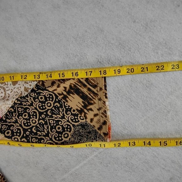 Chico's Women's Bohemian Patchwork, Asymmetrical Hem Pullover Blouse Size 2 (L) - Picture 11 of 15